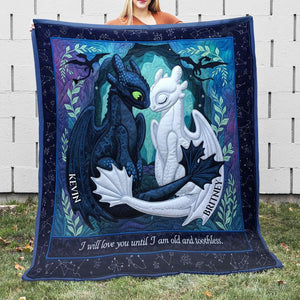 Darkness of Love Blanket - Personalized Gift For Couple 01NADT180625-Homacus