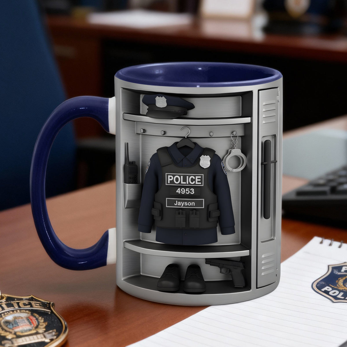 Police Coffee Accent Mug - Personalized Gifts For Police Officers 06kilu221225-Homacus