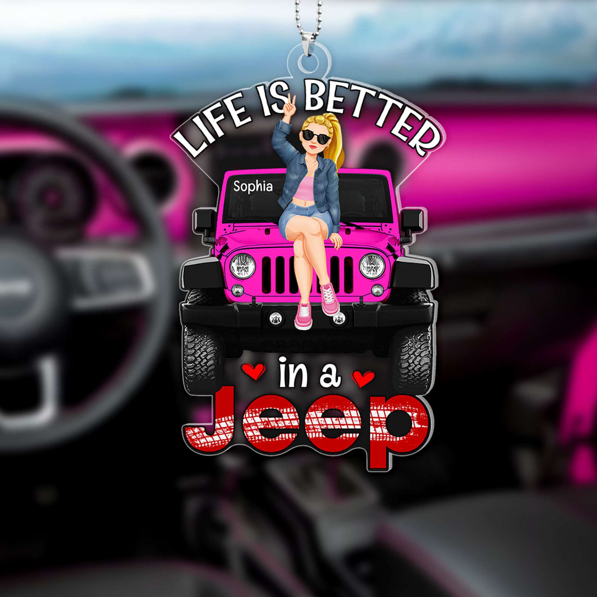 Personalized Gifts For Car Lovers Car Hanging Ornament 03KAQN180724PA-Homacus