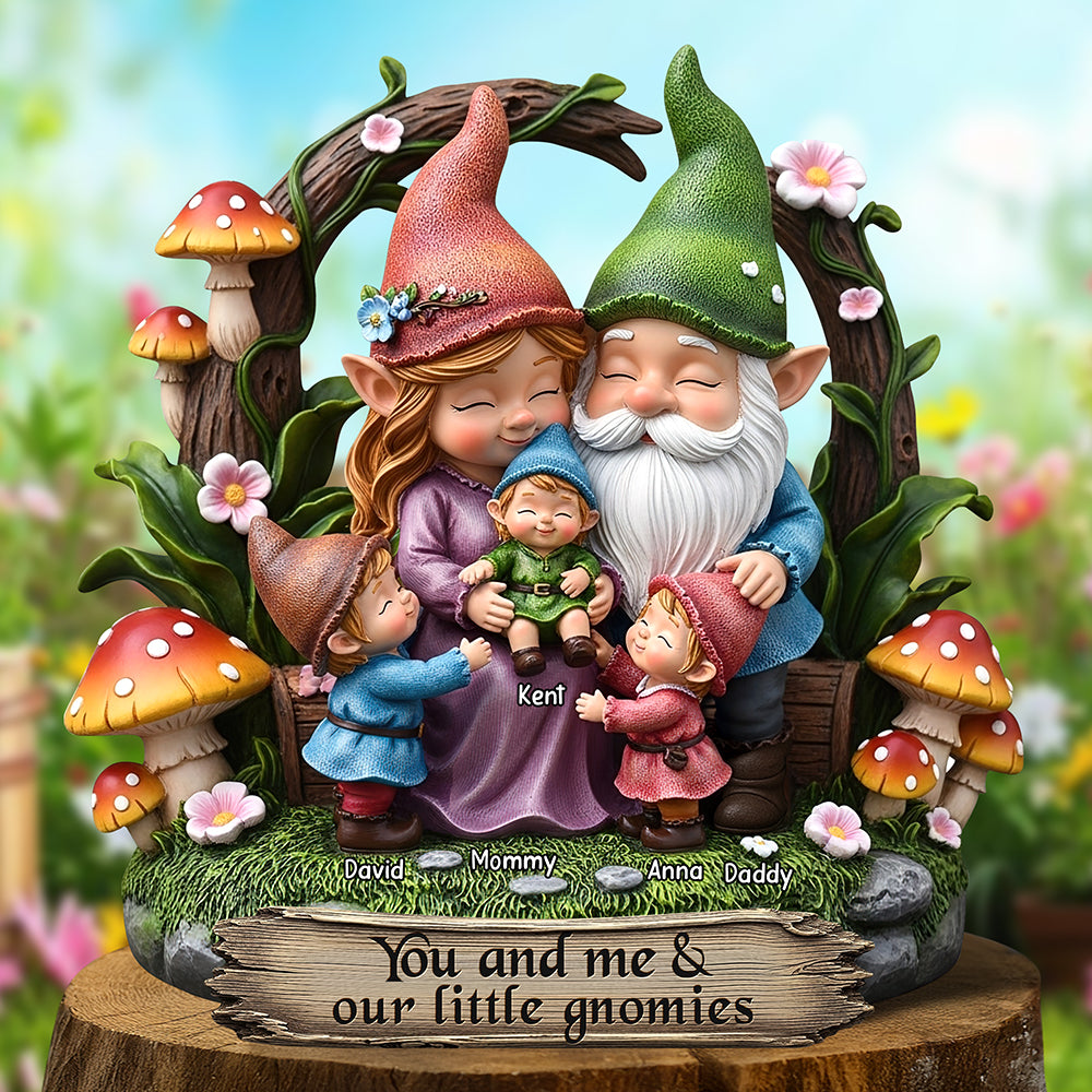 Happy Gnome Family Personalized Acrylic Plaque Gifts For Family 02qhqn240525-Homacus