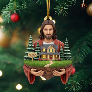 Blessed Family Christmas Ornament - Personalized Gift For Family 02TOLU130825-Homacus