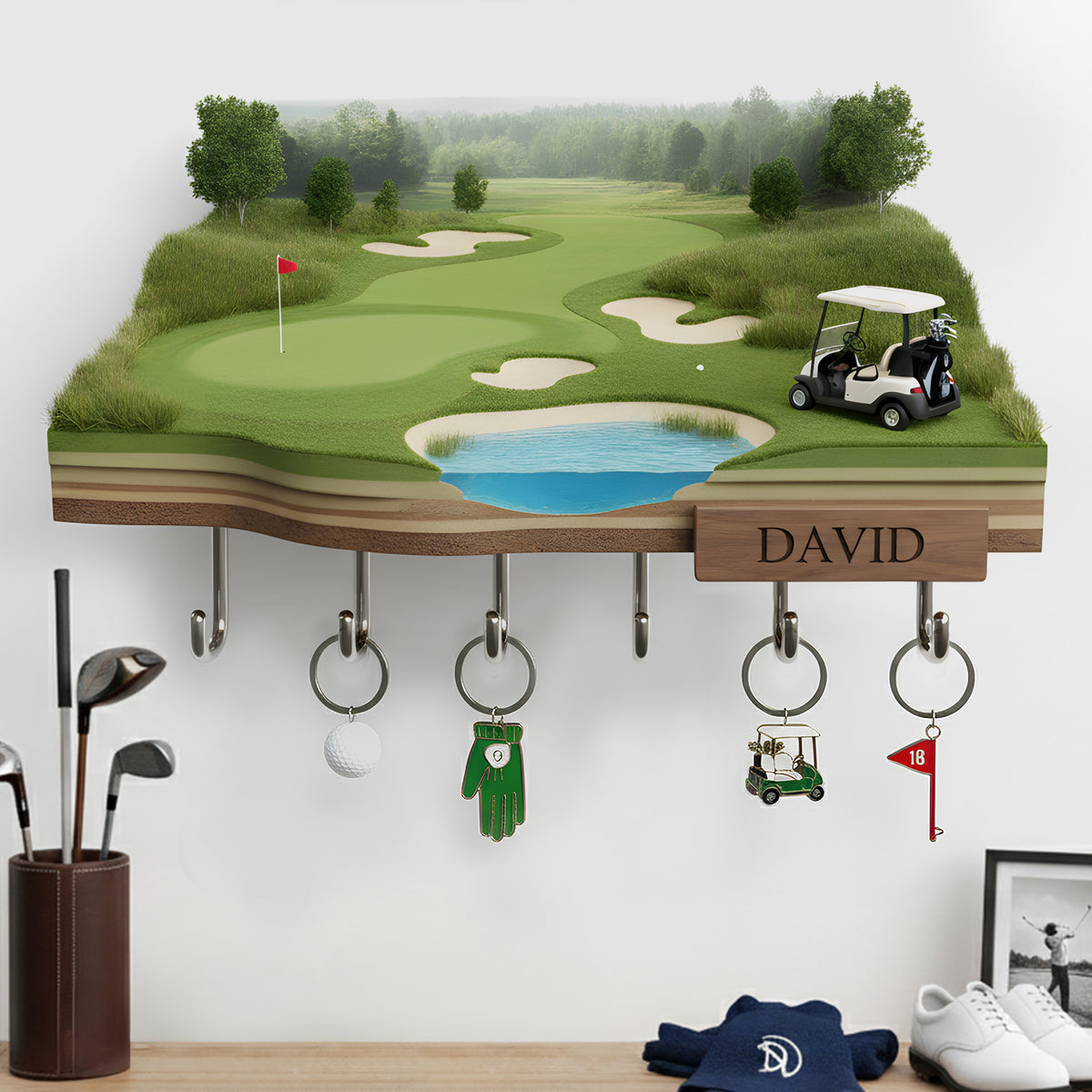 Golf Acrylic Key Hanger - Personalized Gifts For Golfers 01kilu201225-Homacus
