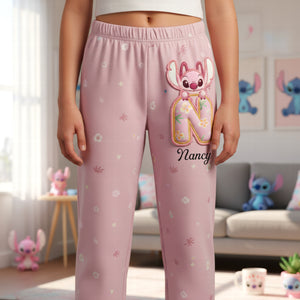 Pink Alphabet Pajama Pants - Personalized Gifts For Girls 01kiqn091225-Homacus