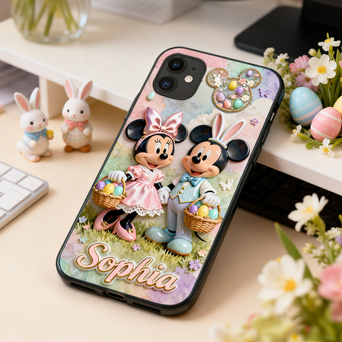 Cute Easter Day Phone Case - Personalized Gifts For Couple 02PGTN120226-Homacus