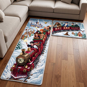 Long School Train Runner Rug Set, Personalized Gifts 02qhdt280926
