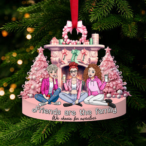 Personalized Gift For Besties Ornament, Friends Are The Family We Choose 02qhtn131124-Homacus