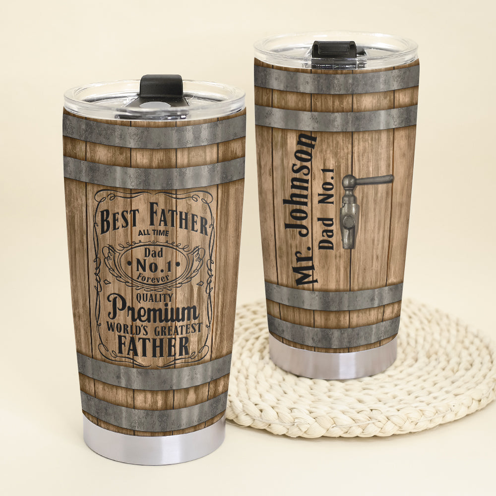 Personalized Gifts For Dad Tumbler, Whiskey & Bourbon Barrel 032qhqn210325-Homacus