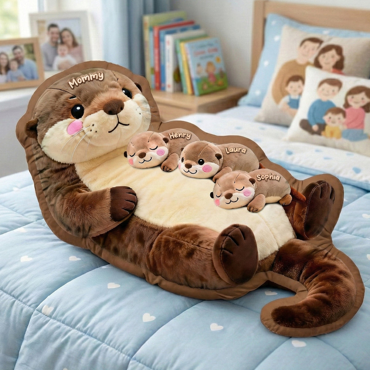 Otter Mom Pillow - Personalized Gifts For Mom 01naqn040226-Homacus