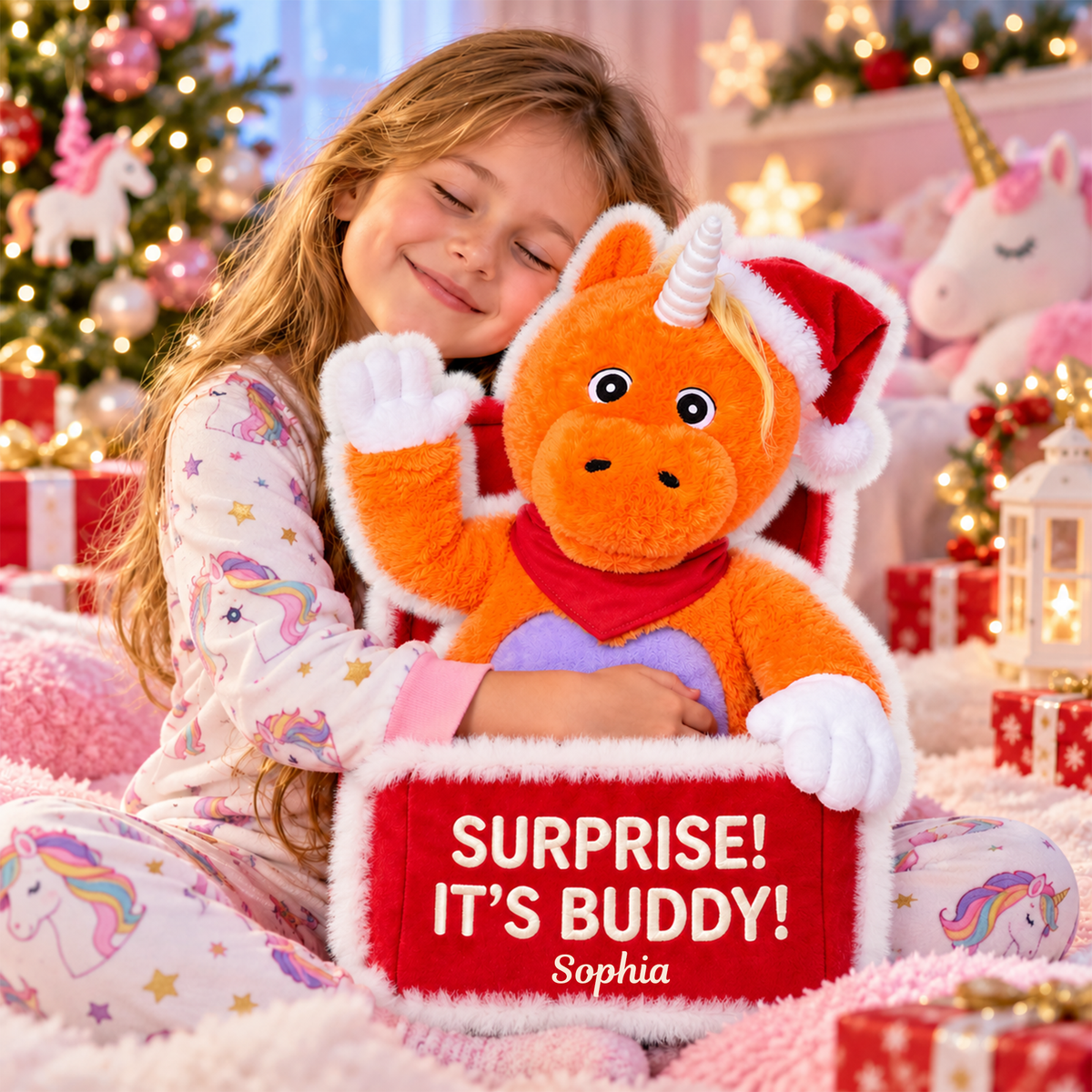 Orange Unicorn Custom Shape Pillow - Personalized Gifts For Kid 07ttqn271026-Homacus
