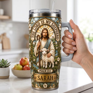 The Lord Is My Shepherd Tumbler With Handle - Personalized Gifts For Christians 03hatn060726-Homacus