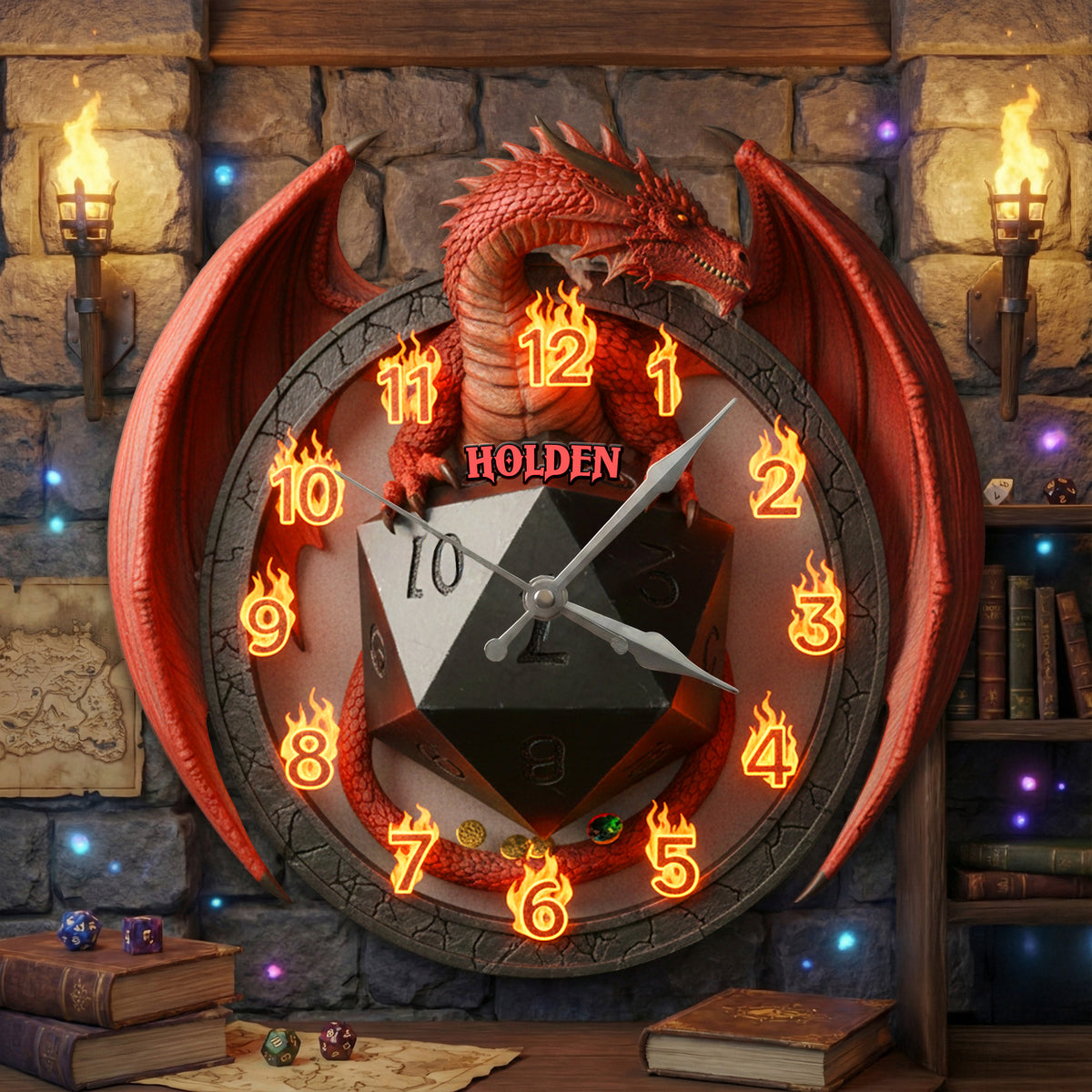 Fantasy Hanging Wall Clock - Personalized Gifts 03kimg231225-Homacus