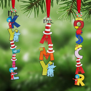Teacher Alphabet Name Acrylic Ornament, Personalized Gifts For Christmas 02nata071125-Homacus
