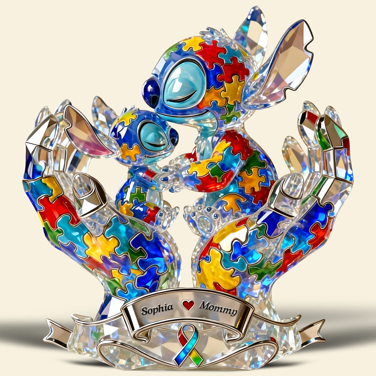 Autism Mom And Kid Acrylic Plaque - Personalized Gifts For Mom 01tgqn100126-Homacus