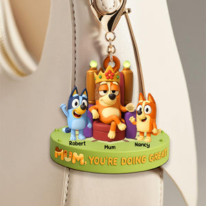 Personalized Gifts For Mom Keychain, Queen Mom 03QHDT080425-Homacus