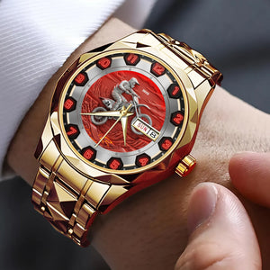 Dirt Bike Riding Stainless Steel Men's Watch Personalized Holiday Gifts For Bikers 03ohtn260725-Homacus