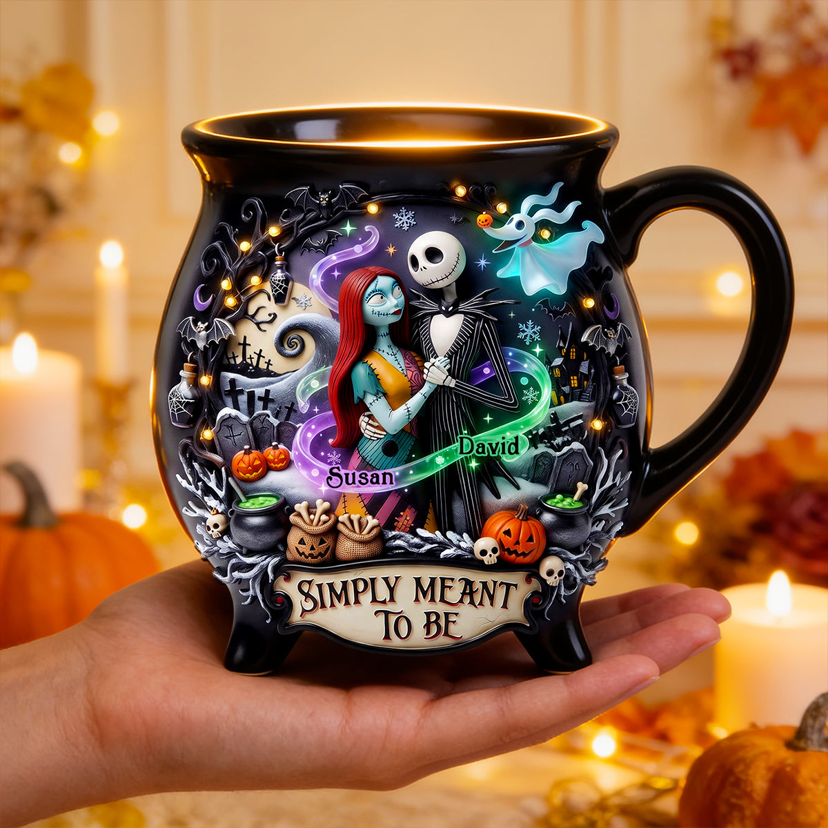 Gothic Couple Cauldron Mug - Personalized Gifts For Couple 05tydt180826