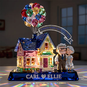 Old Couple Light Box - Personalized Gifts For Couple Custom Shape Acrylic Light Box 06TODT271225-Homacus