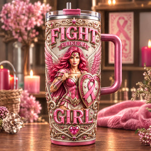 Strong Pink Woman 40oz Tumbler - Personalized Gifts For Cancer Awareness 05tytn260826