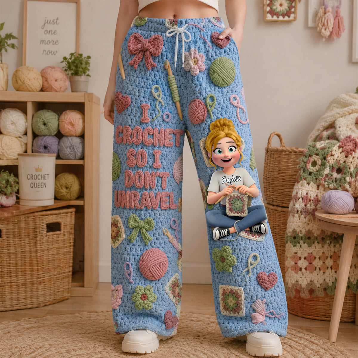 Crochet Girl Pajama Pants - Personalized Gifts For Crochet Lovers 06nalu171225-Homacus
