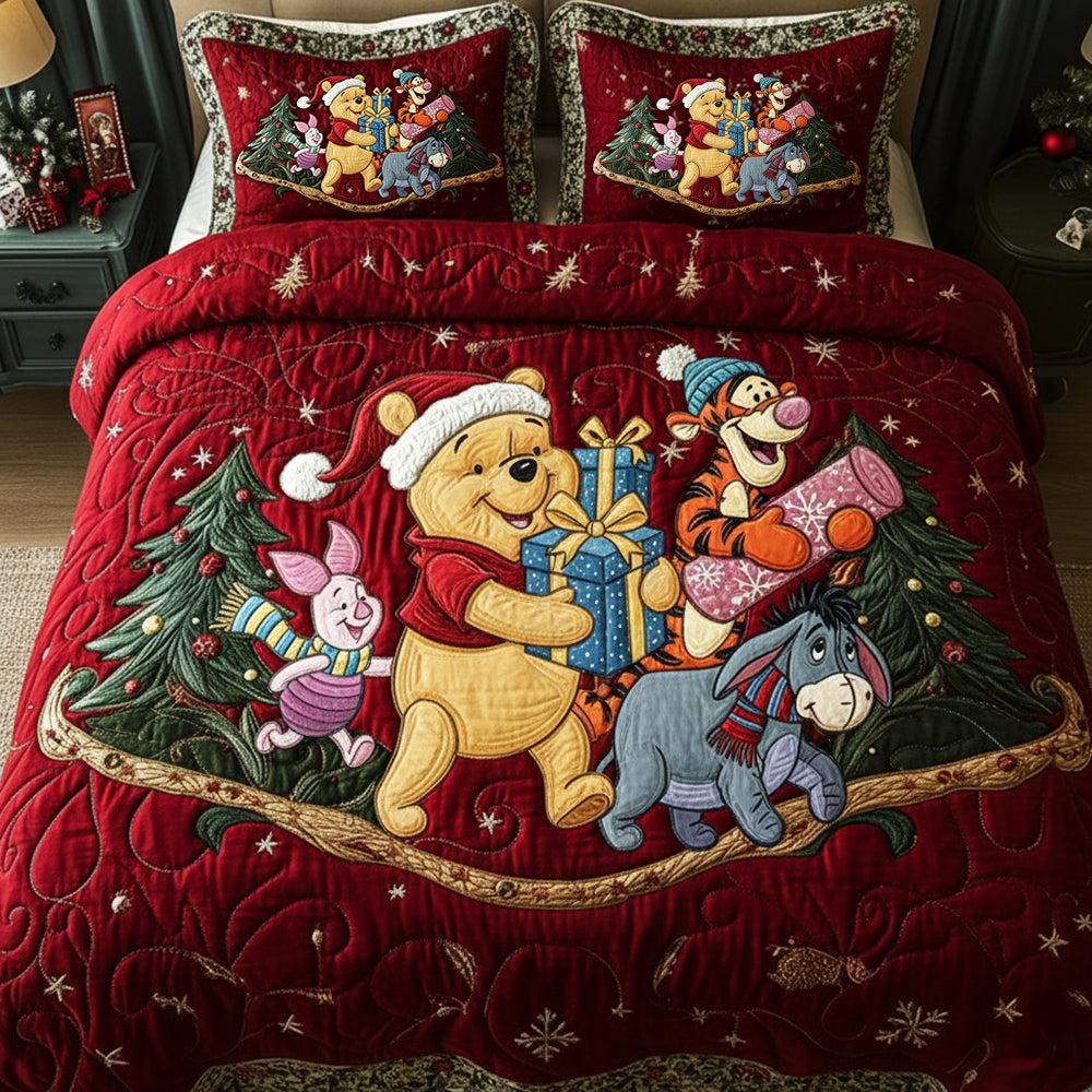 Christmas Quilt Bedding Set Gifts For Friends 02NADT060925-Homacus