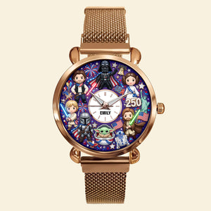 Patriotic Pride Mesh Strap Quartz Watch Personalized Anniversary Gifts 06NAQN080626-Homacus