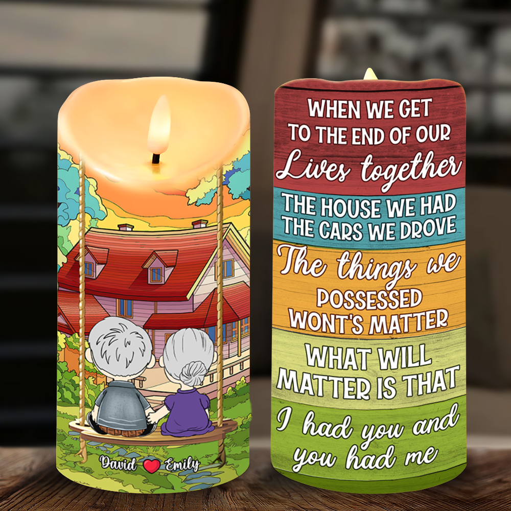 Personalized Gifts For Cartoon Lover Led Candle Couple Lover 01xqpu131224hg-Homacus