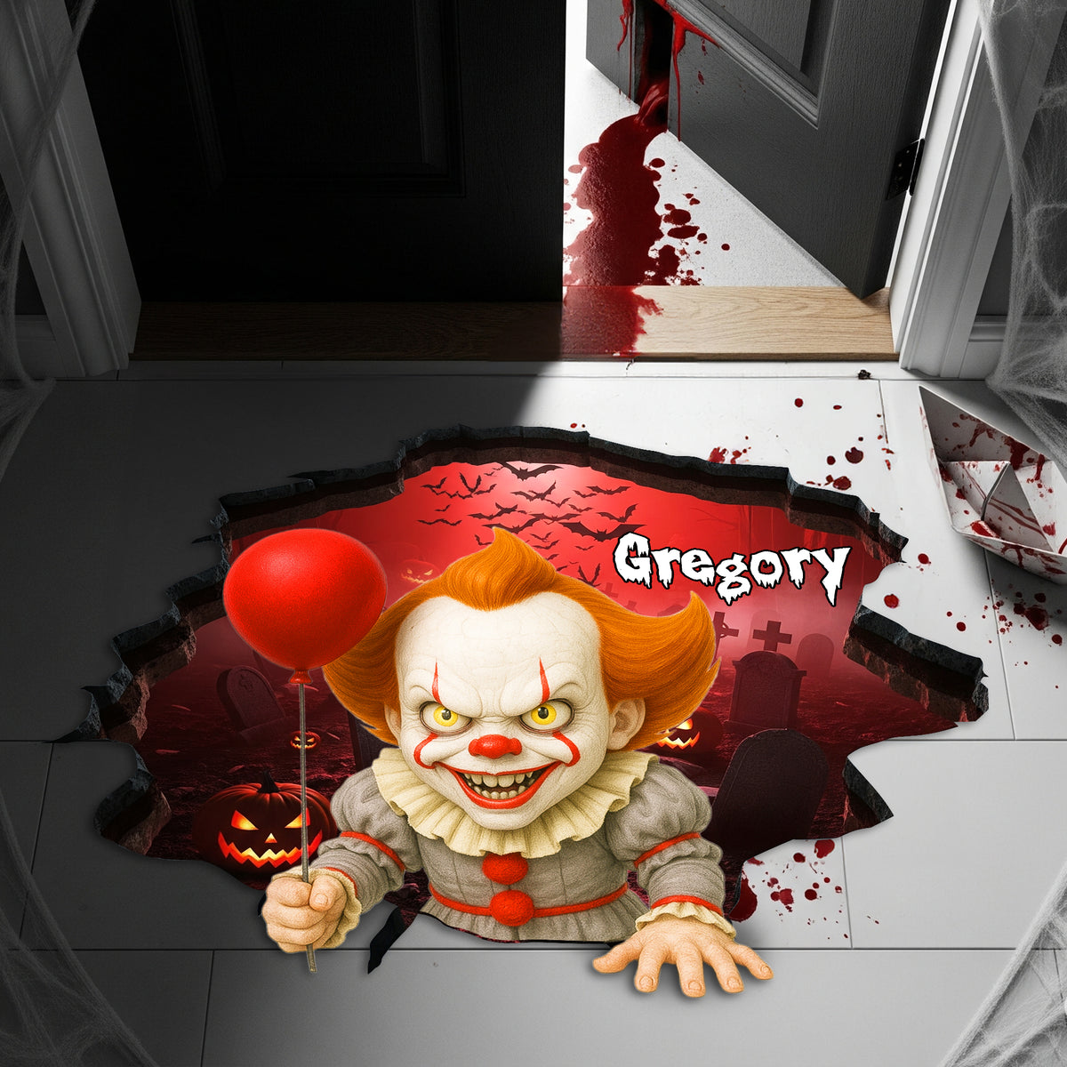 Halloween Scary Doormat - Personalized Gifts For Movie Fans 05PGLU150825-Homacus