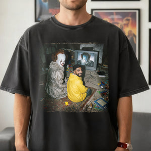 Fun And Scary Washed T-Shirt Custom Photo Gifts For Horror Lovers 03PALU070426-Homacus