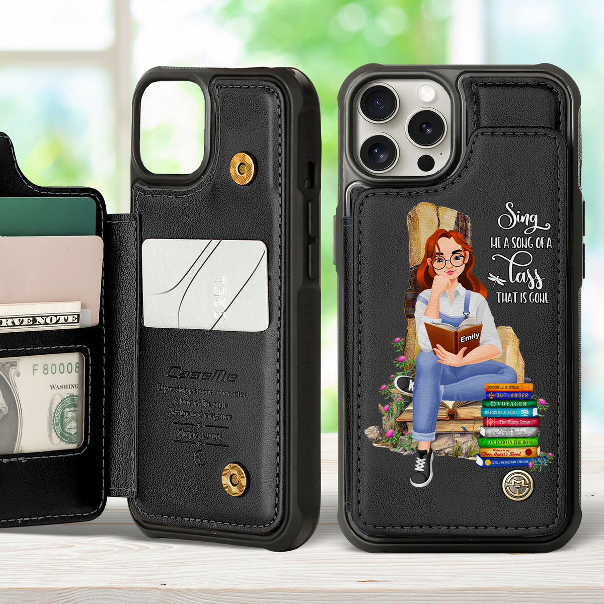 Personalized Gifts For Book Lovers Leather Flip Wallet Phone Case 03hupu260225pa-Homacus