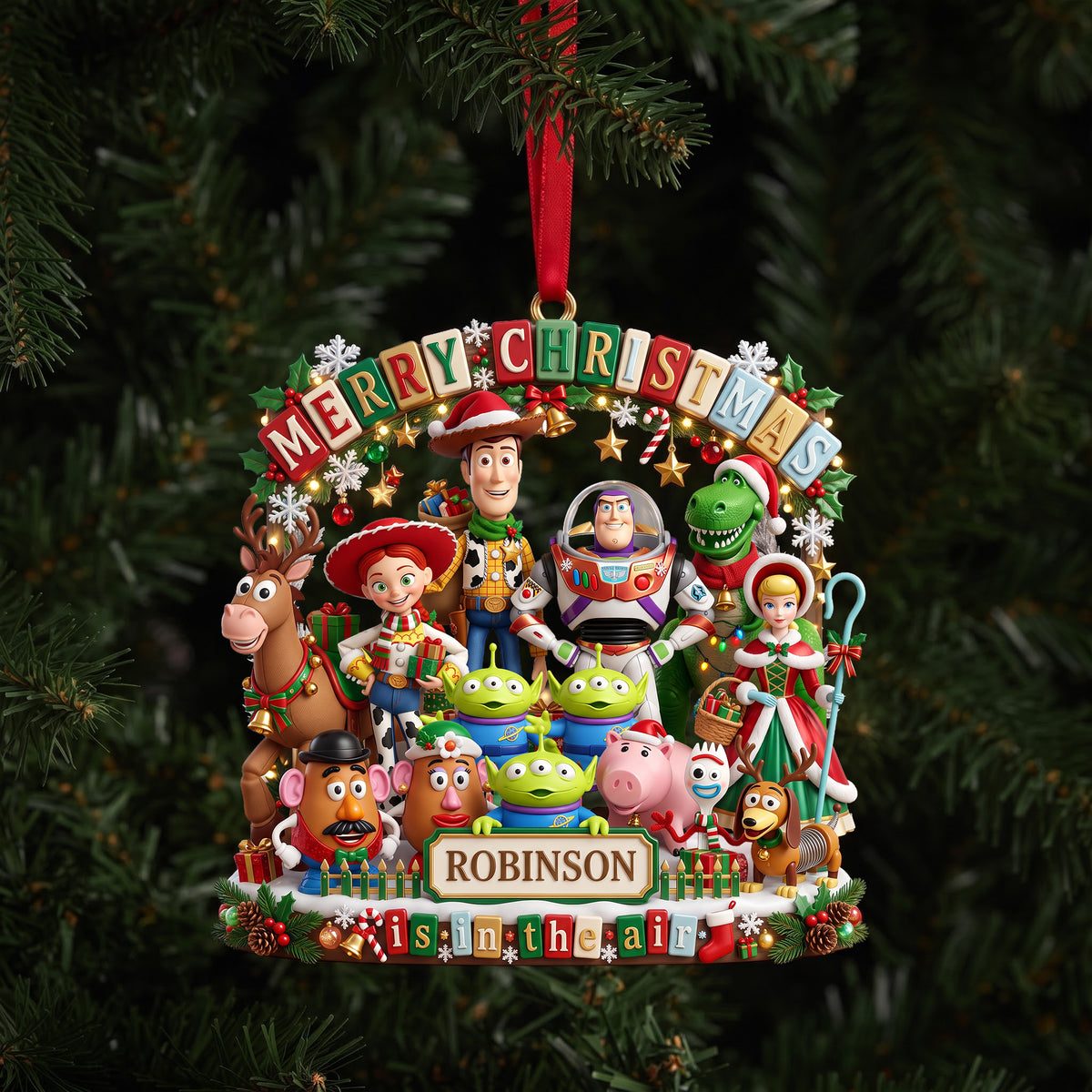 Festive Friends Acrylic Ornament – Personalized Christmas Gift For Families 02PALU010826-Homacus