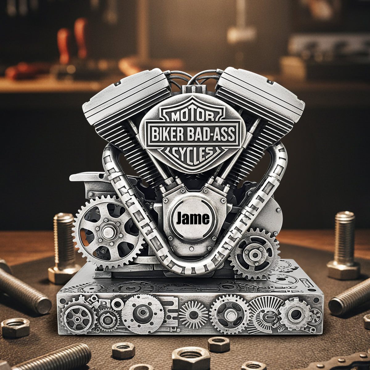 Strong Motorcycle Engine Acrylic Plaque - Personalized Gifts For Bikers 03QHLU170925-Homacus