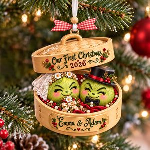 Our First Christmas Dumpling Couple Ornament - Personalized Gifts For Couple 05TOTN191026-Homacus
