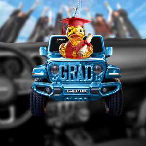 Duck Graduation Car Ornament - Personalized Gifts For Graduates 01tgqn280525-Homacus