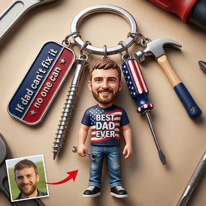 USA Tool Kit Daddy Keychain With Charms Custom Photo Gifts 03PADT020526-Homacus