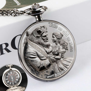Tale As Old As Time Pocket Watch - Personalized Gift For Couples 05TGLU190625-Homacus