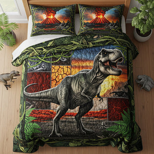 Dinosaur Quilt Bedding Set - Personalized Gifts For Dinosaur Lovers 01naqn280625-Homacus