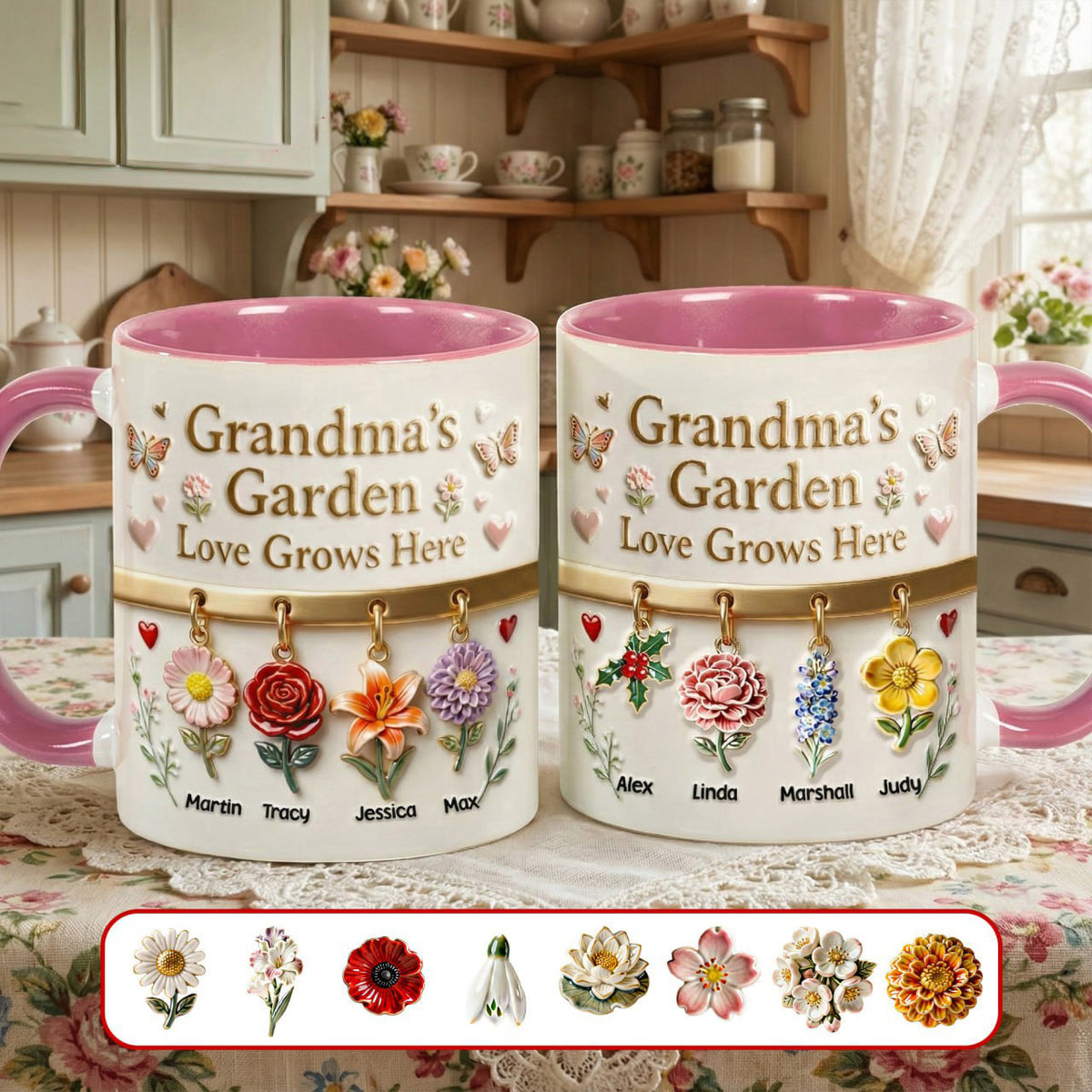 Grandma's Garden Coffee Accent Mug - Personalized Gifts For Grandma 03NAMG271225-Homacus
