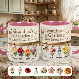 Grandma's Garden Coffee Accent Mug - Personalized Gifts For Grandma 03NAMG271225-Homacus