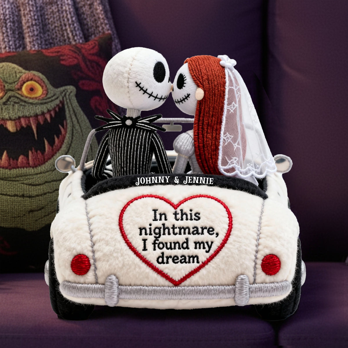 Spooky Couple Pillow - Personalized Gifts For Couple 01tolu131225-Homacus