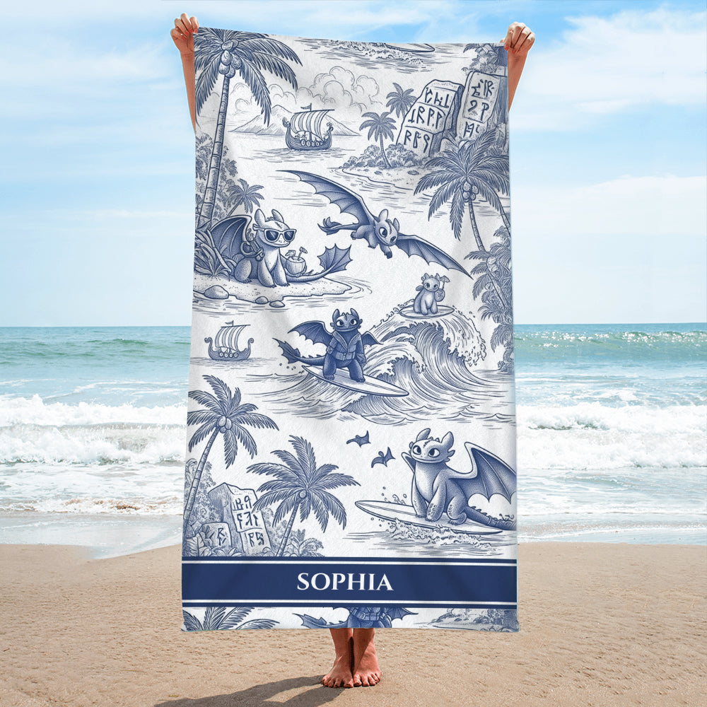 Winged Vibes Beach Towel Personalized Gifts For Fantasy Lovers 03TGDT180725-Homacus