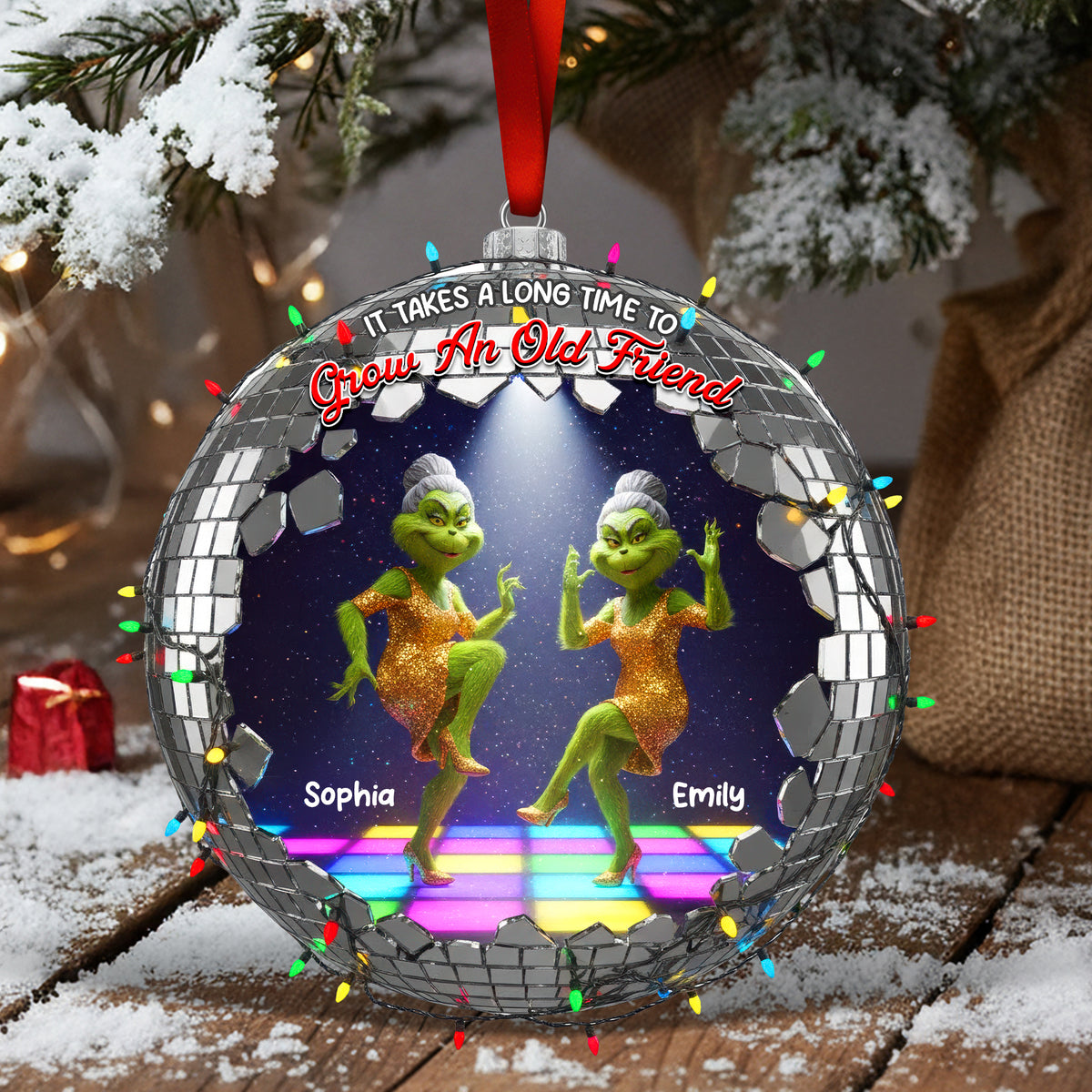 Green Monster Friends Acrylic Ornament - Personalized Gift For Besties 01TOQN051125-Homacus