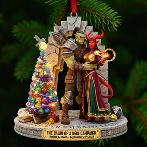 Monster & Devil Newlywed Couple Acrylic Ornament, Personalized Gifts For Couple 08qhqn191125-Homacus