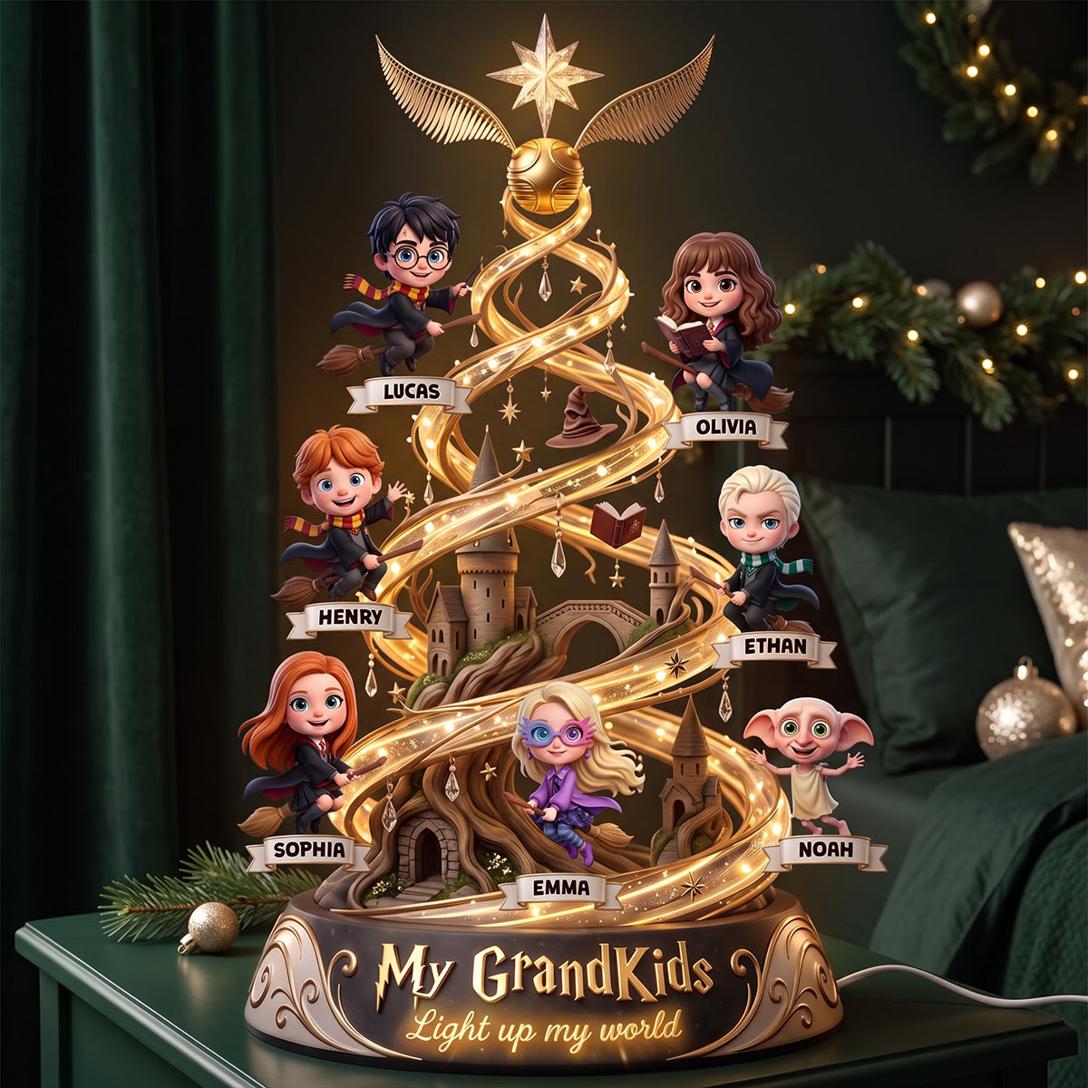 Little Kid Christmas Acrylic Light Box - Personalized Gifts For Christmas 02padt191026