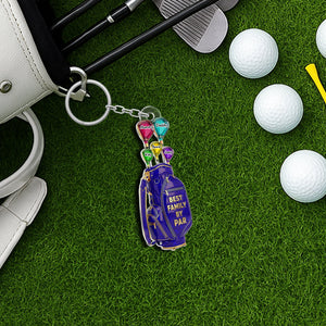 Best Family By Par Acrylic Keychain - Personalized Gifts For Golf Family 01OHLU060625-Homacus