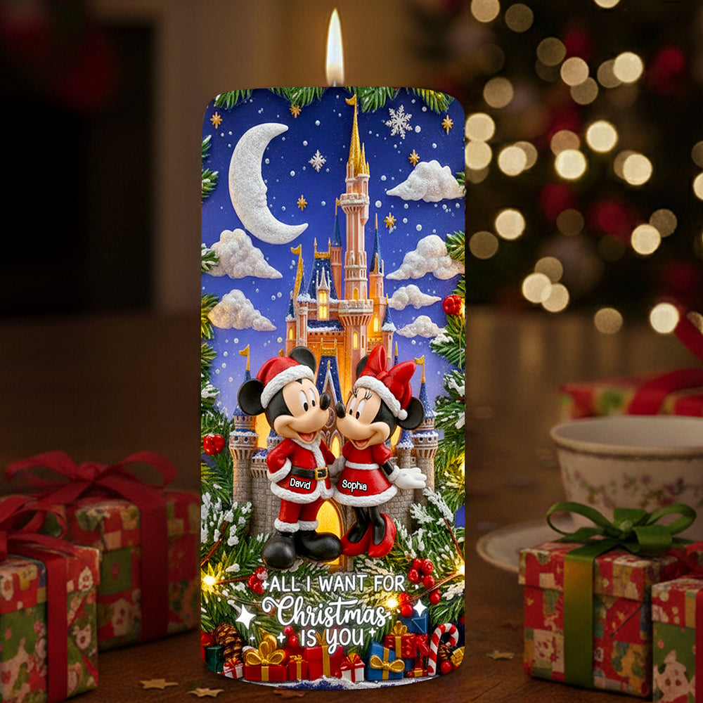 Romantic Couple Festive Season LED Candle, Personalized Christmas Gifts For Couple 05qhdt060925-Homacus