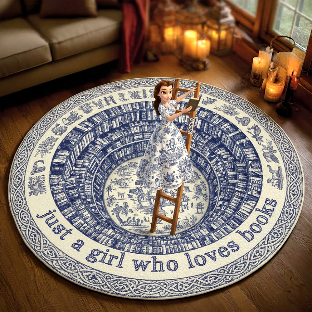 Personalized Christmas Gifts For Book Lovers Quilted Round Mat 03tgtn021025-Homacus