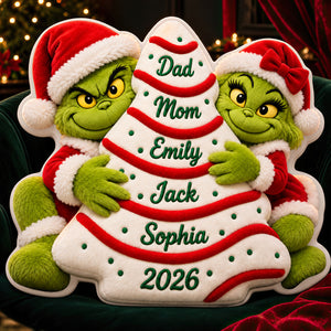 Family Christmas Tree Pillow - Personalized Gifts For Family 05nadt161026-Homacus