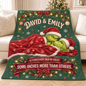 Funny "I Love Every Inch Of You" Blanket - Personalized Gifts For Couple 05TTTN051026-Homacus