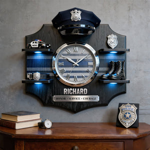 Police Appreciation Acrylic Clock – Personalized Gifts For Police Officers 01toqn271225-Homacus