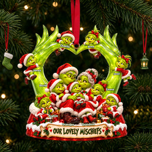 Grandparents’ Little Mischiefs Christmas Ornament - Personalized Gifts For Grandparents 03PALU250926-Homacus